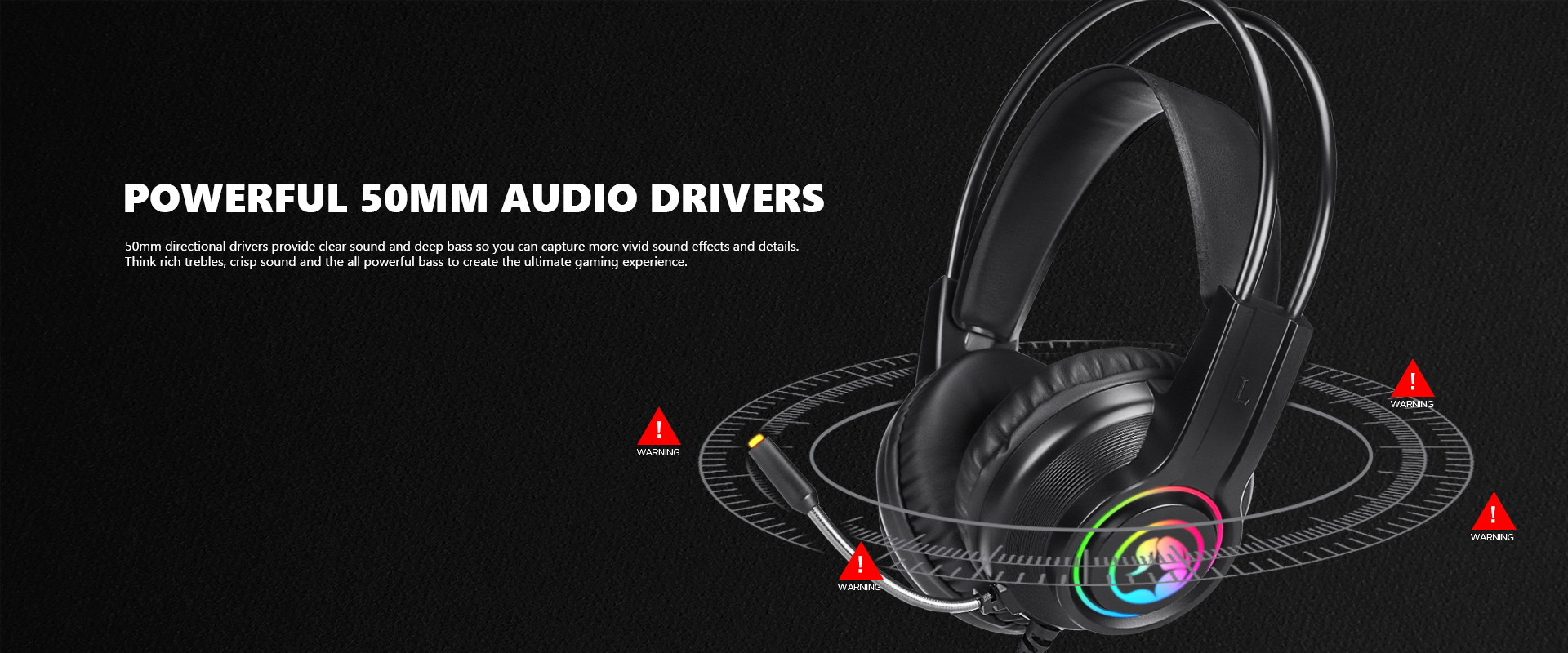 Marvo 50mm | Headsets 2.0 with Gaming MarvoTech USB Drivers Stereo HG8935