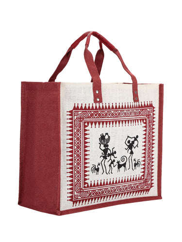 Warli Print Utility Pouch – Rangresha Handcrafted Eco Products