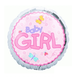 Baby Girl Metallic Balloon 18"