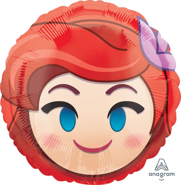 Disney The Little Mermaid  Ariel "emoji" Metallic Balloon 18" - Ecart