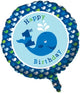 Ocean Preppy Boy 1st Birthday 18" Foil Balloon
