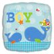 Baby Boy Whale Baby Shower Foil Balloon 18"