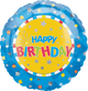 Happy Birthday Metallic Balloon 18" - Ecart
