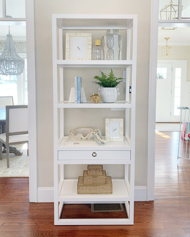 bookshelf styling - norwell, ma interior design