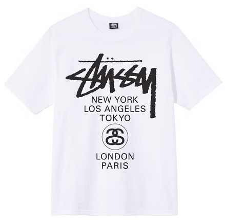 Stussy World Tour T-shirt White – Pure Soles PH