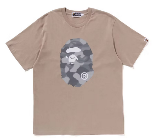 BAPE Layered Line Camo Big Ape Head Tee Black/Beige – Pure Soles PH