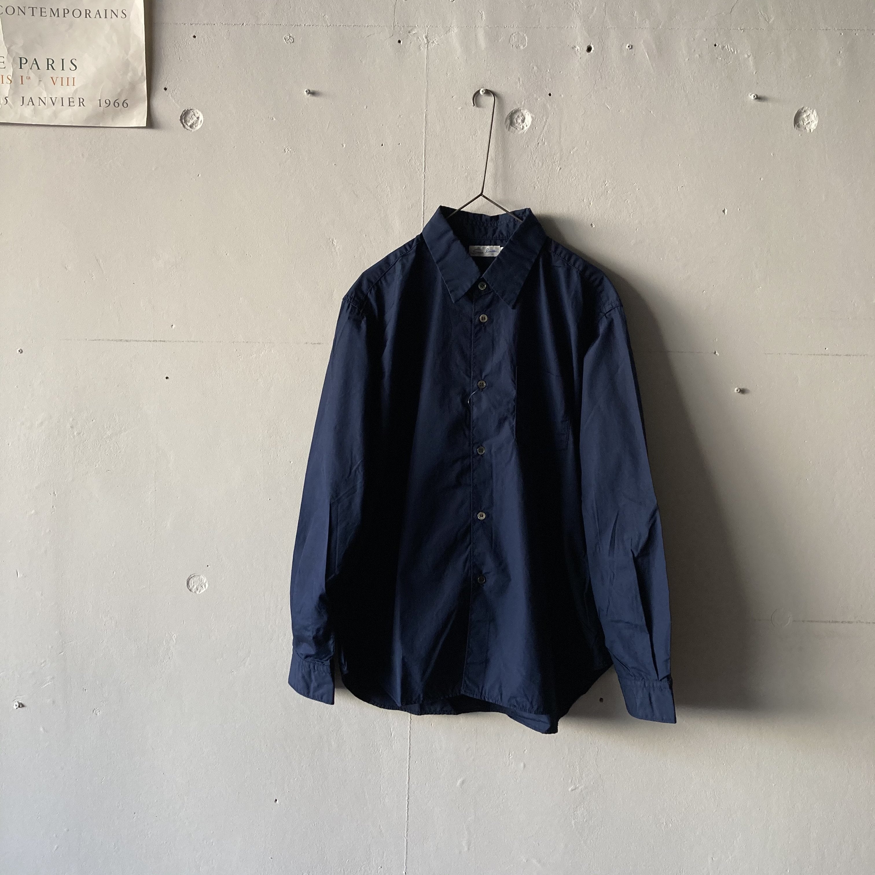 sans limite / サンリミット | 2本針 ボックス レギュラー シャツ WASHED | 0 | ネイビー | メンズ