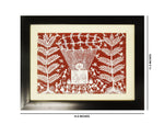 Load image into Gallery viewer, Warli Hand Painting Wall Hanging Harvest Festival with Fiber Frame 14.5&quot;x11.5&quot;
