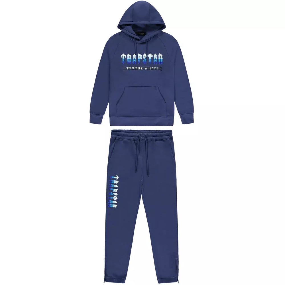 TRAPSTAR CHENILLE DECODED 2.0 HOODED TRACKSUIT - BLACK / TEAL