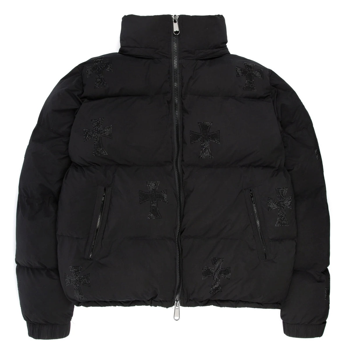 Unknown London Rhinestone Black Puffer Jacket – Ice Kickz