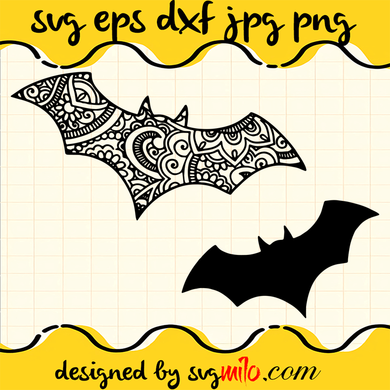 Bat SVG, Zentangle SVG, Batman SVG, Halloween svg, Mandala  Svg,Eps,Dxf,Jpg,Png, cut file for cricut silhouette