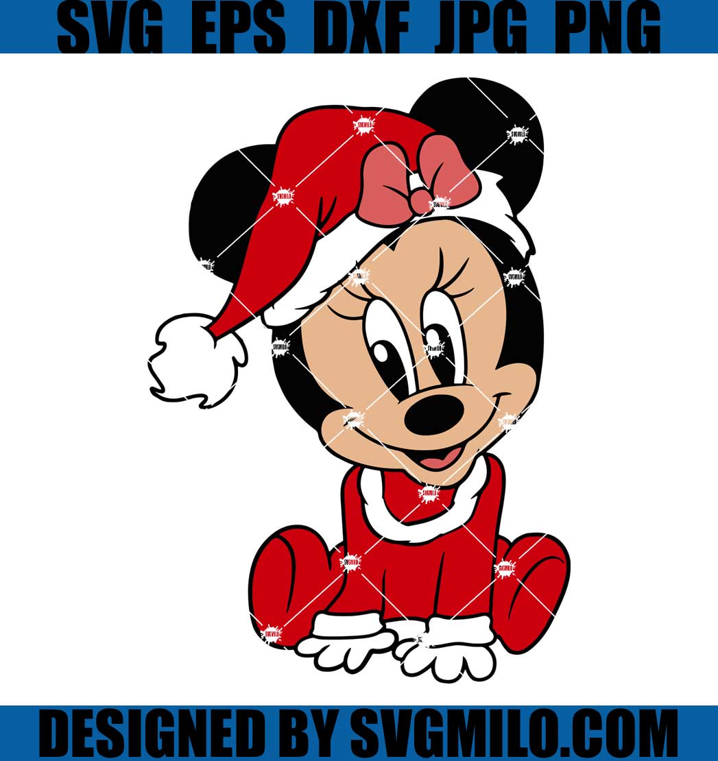 Draaien wenkbrauw syndroom Christmas Baby Minnie Mouse Svg, Disney Svg, Mickey Mouse Svg