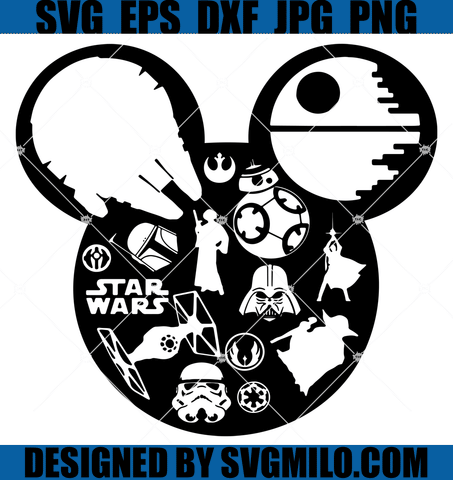 Starwars Coffee Svg, Star Wars character, Star Galaxy Collage Mickey Mouse  svg, Disney Svg, Mickey Mouse silhouette Png, Pew Pew Pew SVG