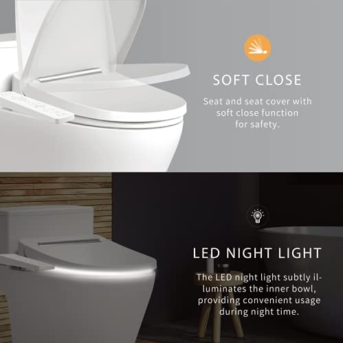 Vovo Vb 6000 Bidet Toilet Seat Heated Seat Led Night Light Elite Luxury Bath