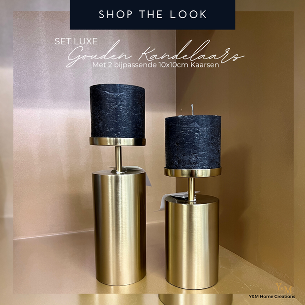 partitie Voor u poort Luxe Gouden Kandelaars - Shop The Look – Y&M Home Creations
