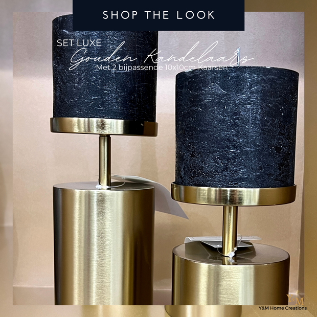 partitie Voor u poort Luxe Gouden Kandelaars - Shop The Look – Y&M Home Creations