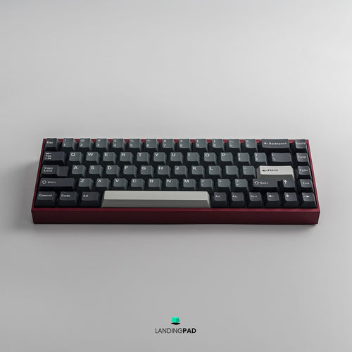 Tofu65 Burgundy keyboard with  keycaps