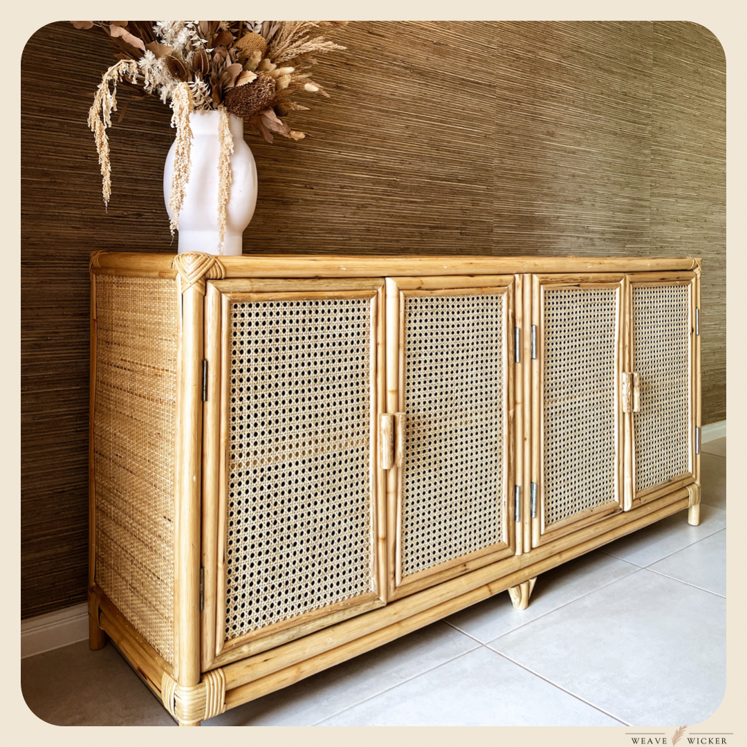 wicker sideboard table