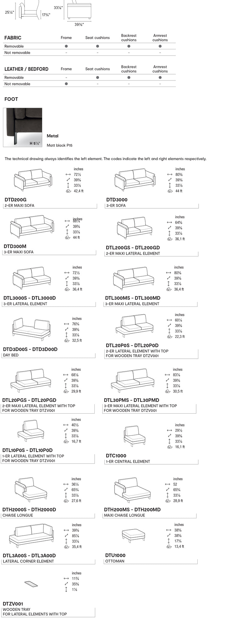 Meridien modular sofa modules