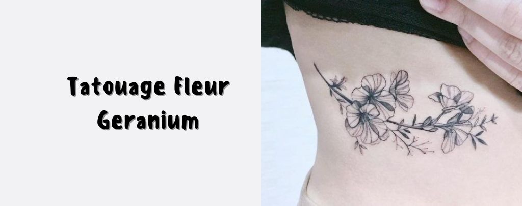 Tatouage Fleur geranium