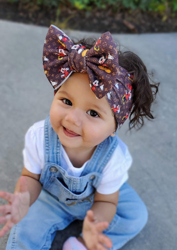 Handmade Big Denim Hair Bow Baby Headband Headwrap Toddler Girls, Denim Baby Headband 5 inch / Alligator Clip Only