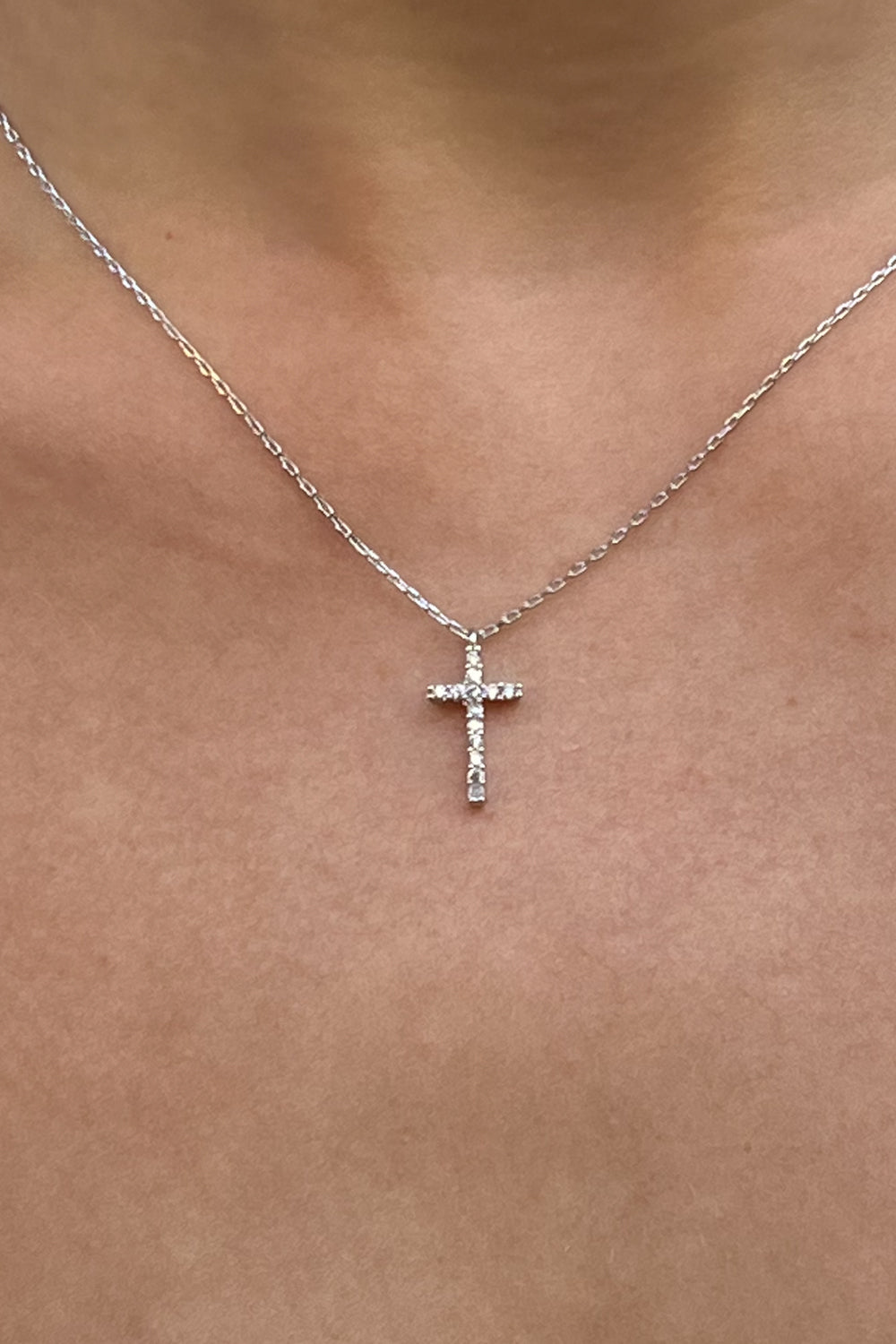 cross rhinestone necklace