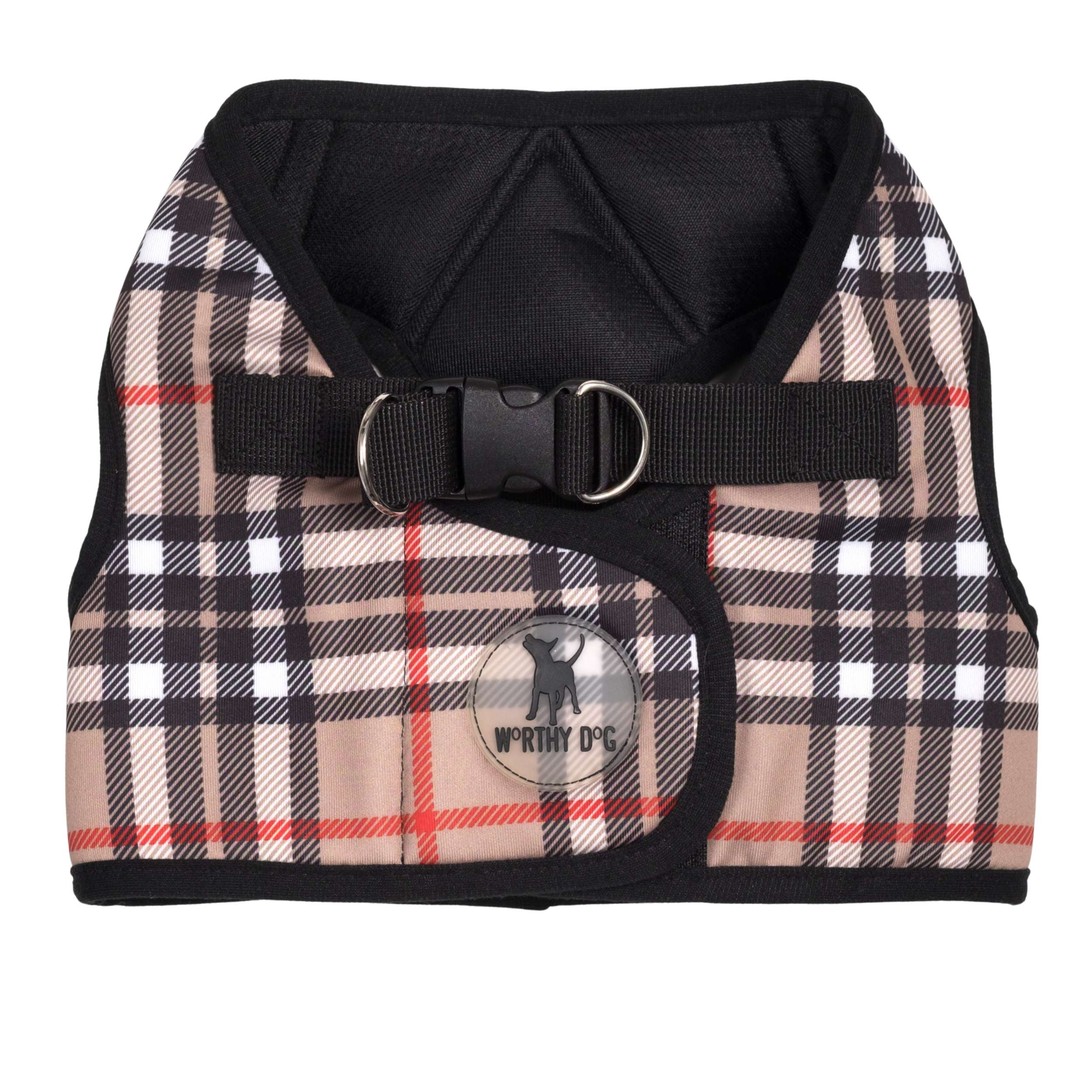 The Worthy Dog Bias Plaid Dog Collar - Tan - L : Target