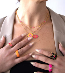 Layering Enamel Necklaces