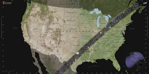 Map of Eclipse Totality