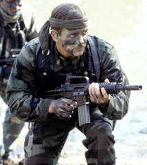a US NAVY SEAL with the XM177 Colt Commando in 1985