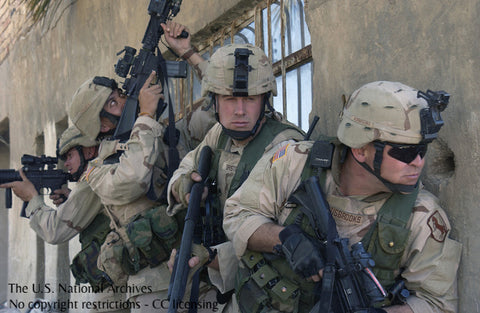 US-Soldaten mit M4 bewaffnet