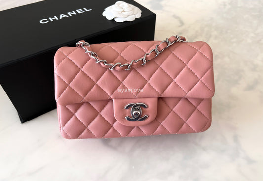 CHANEL Beige Lamb Skin Microchipped Top Handle Mini Flap Bag Gold Hard –  AYAINLOVE CURATED LUXURIES