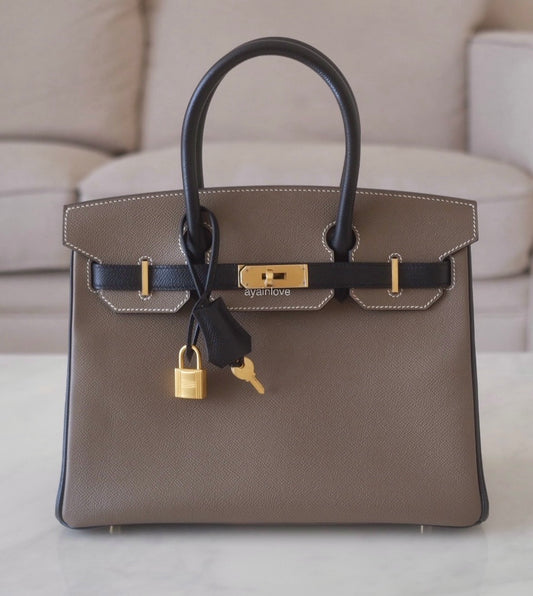 Hermès Kelly 25 Gris Etain Togo Gold Hardware