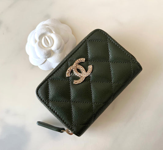 CHANEL 22K Caramel Dark Beige Caviar Medium Flap Trifold Wallet Oversi –  AYAINLOVE CURATED LUXURIES