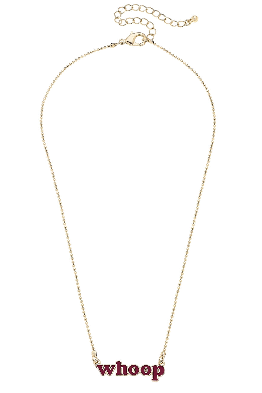 Texas A&M Whoop Slogan Necklace