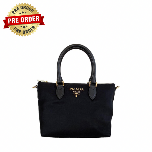 Prada 1BA275 Tessuto Nylon & Saffiano Leather Bag Black