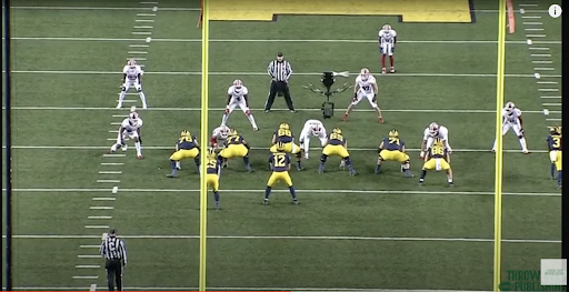 Michigan Reverse Play vs Indiana - End Zone View