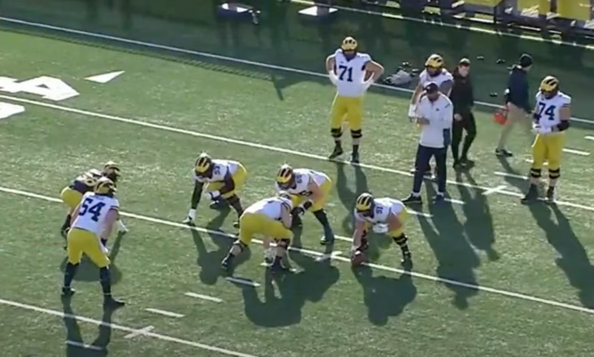 Michigan Offensive Line Drills - Michigan Half Line Drills