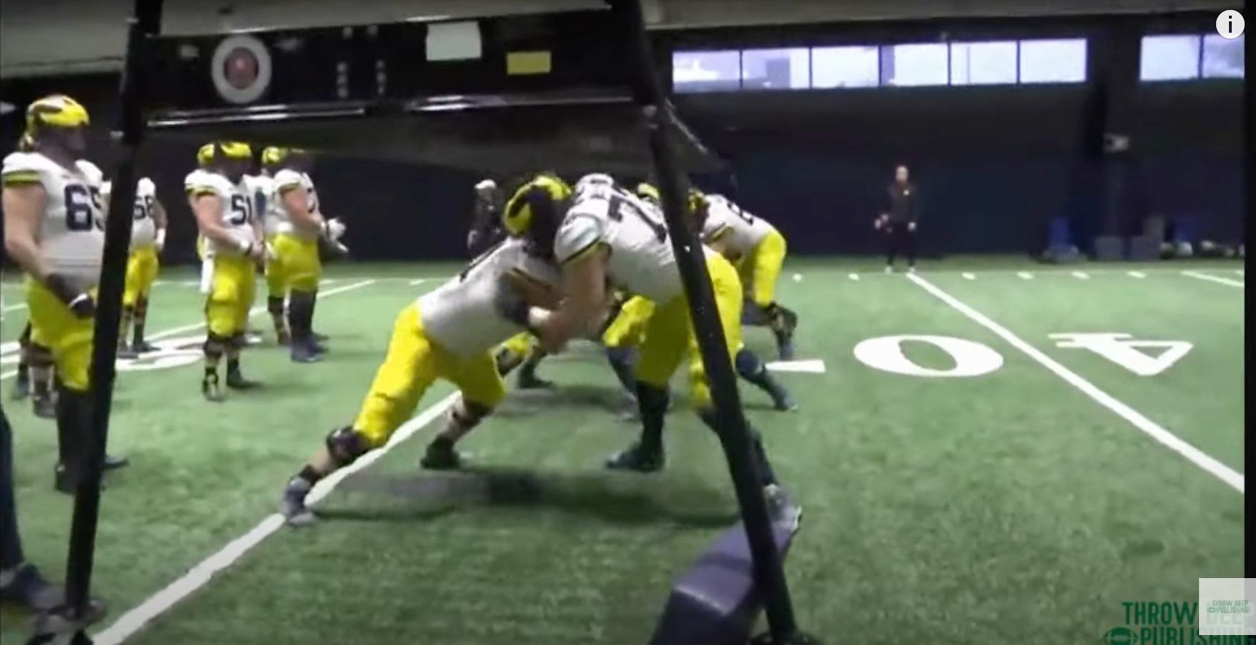 Michigan Offensive Line Drills - The Chute