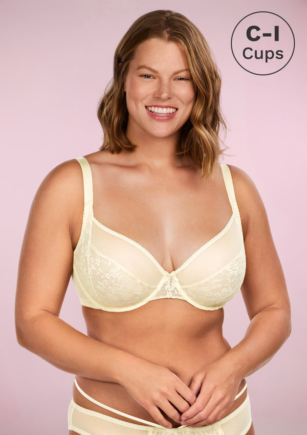 Azalea Champagne Lace Unlined Underwire Bra Set – HSIA