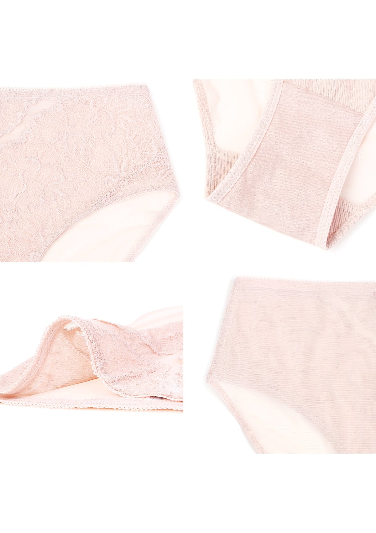 HSIA Blossom High-Rise Floral Lacy Panty-Comfort In Style - XL / Dusty Peach