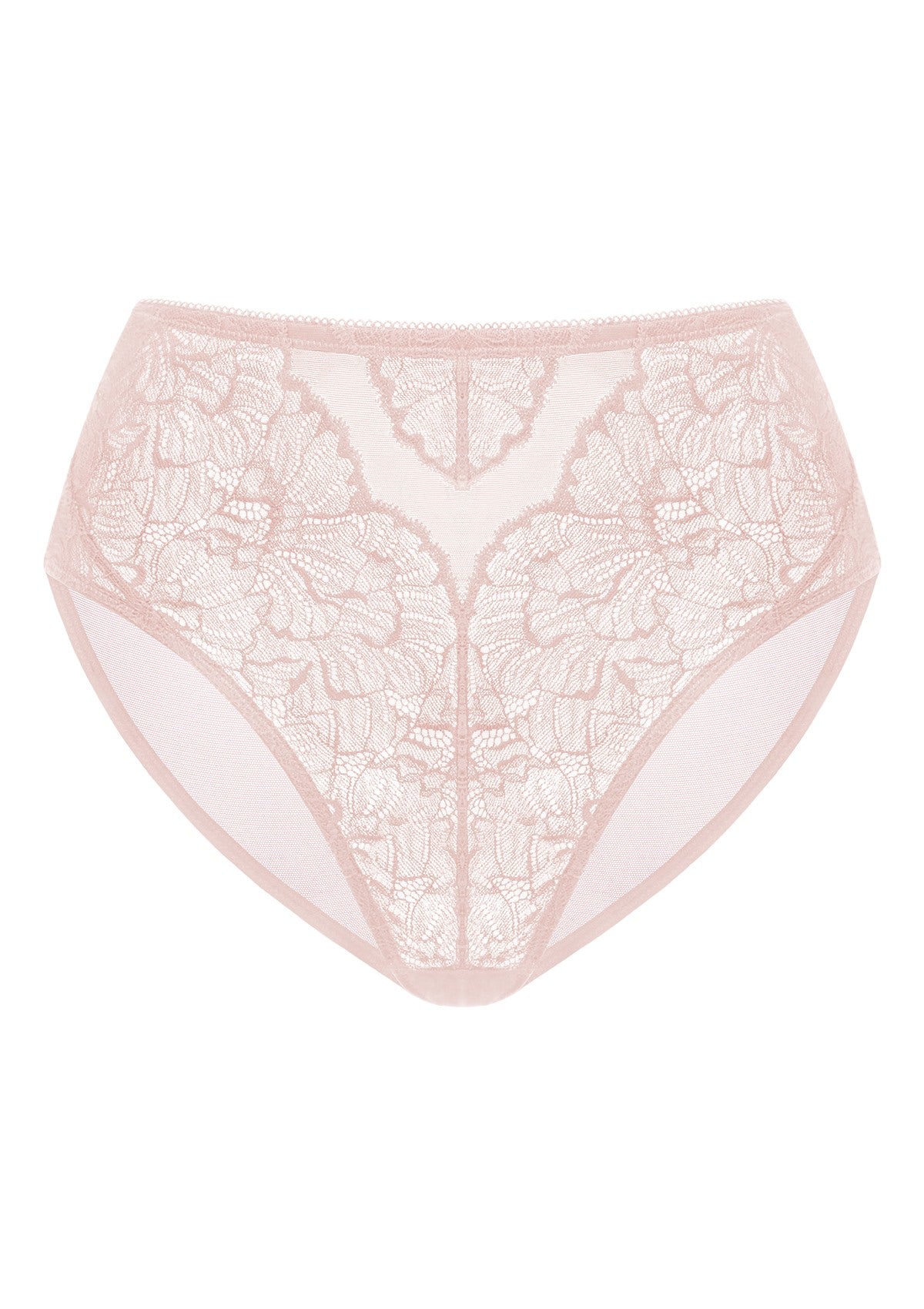 HSIA Blossom High-Rise Floral Lacy Panty-Comfort In Style - XL / Dark Pink