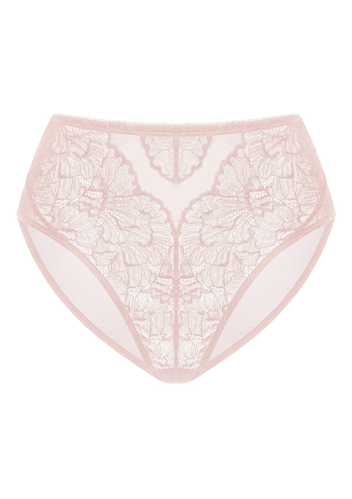 HSIA Blossom High-Rise Floral Lacy Panty-Comfort In Style - XXL / Dark Pink