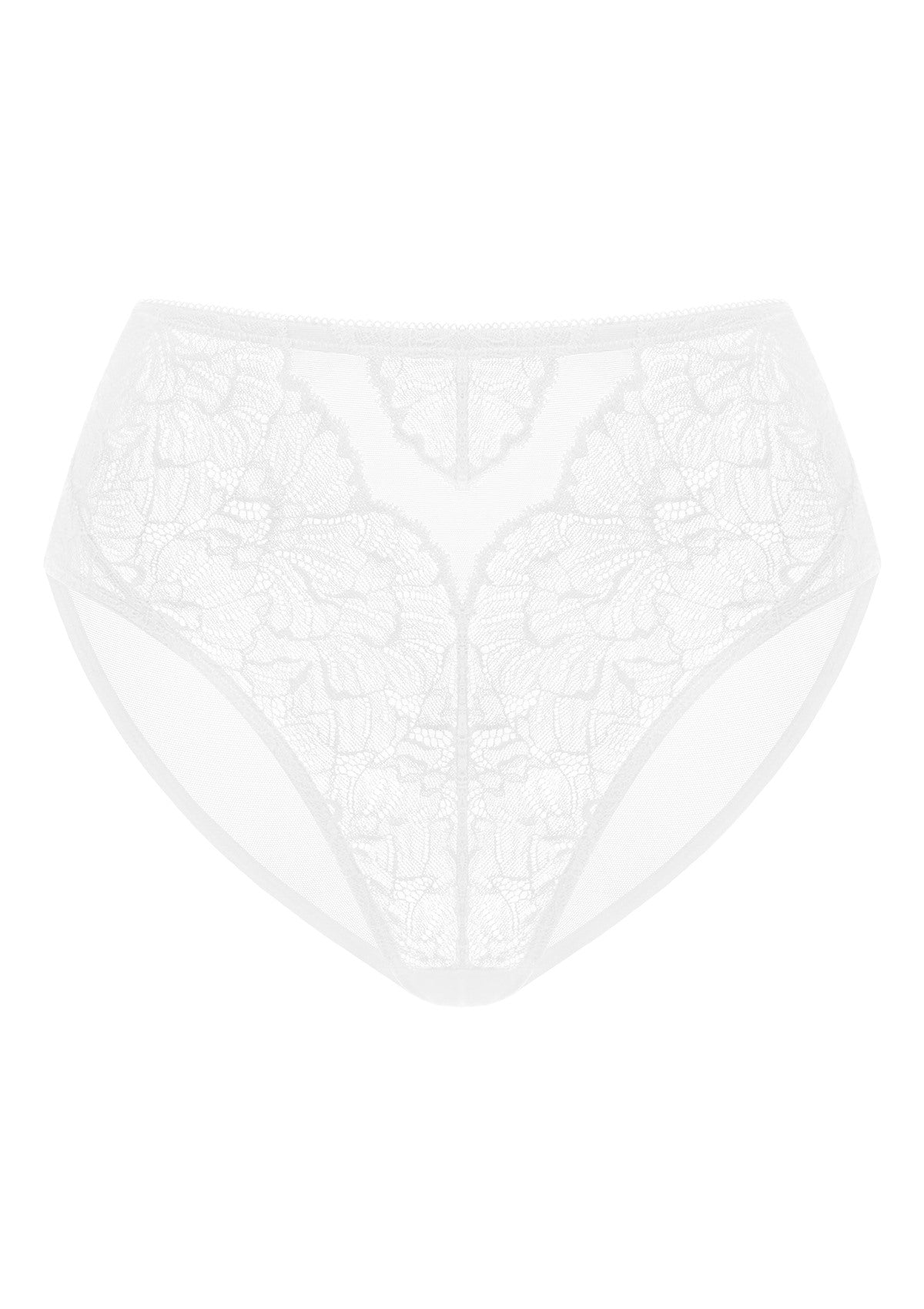 HSIA Blossom High-Rise Floral Lacy Panty-Comfort In Style - XXL / White