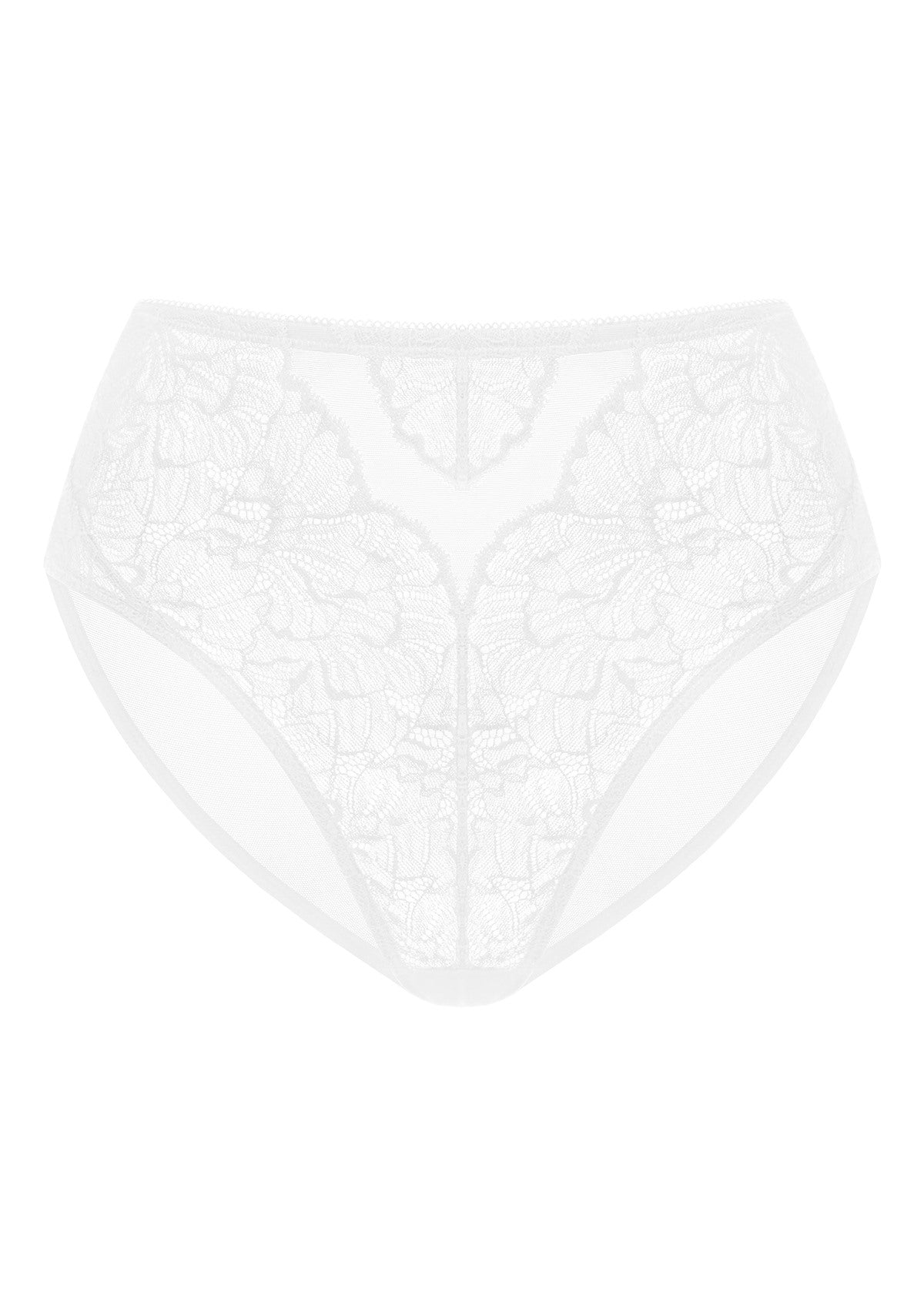 HSIA Blossom High-Rise Floral Lacy Panty-Comfort In Style - M / White