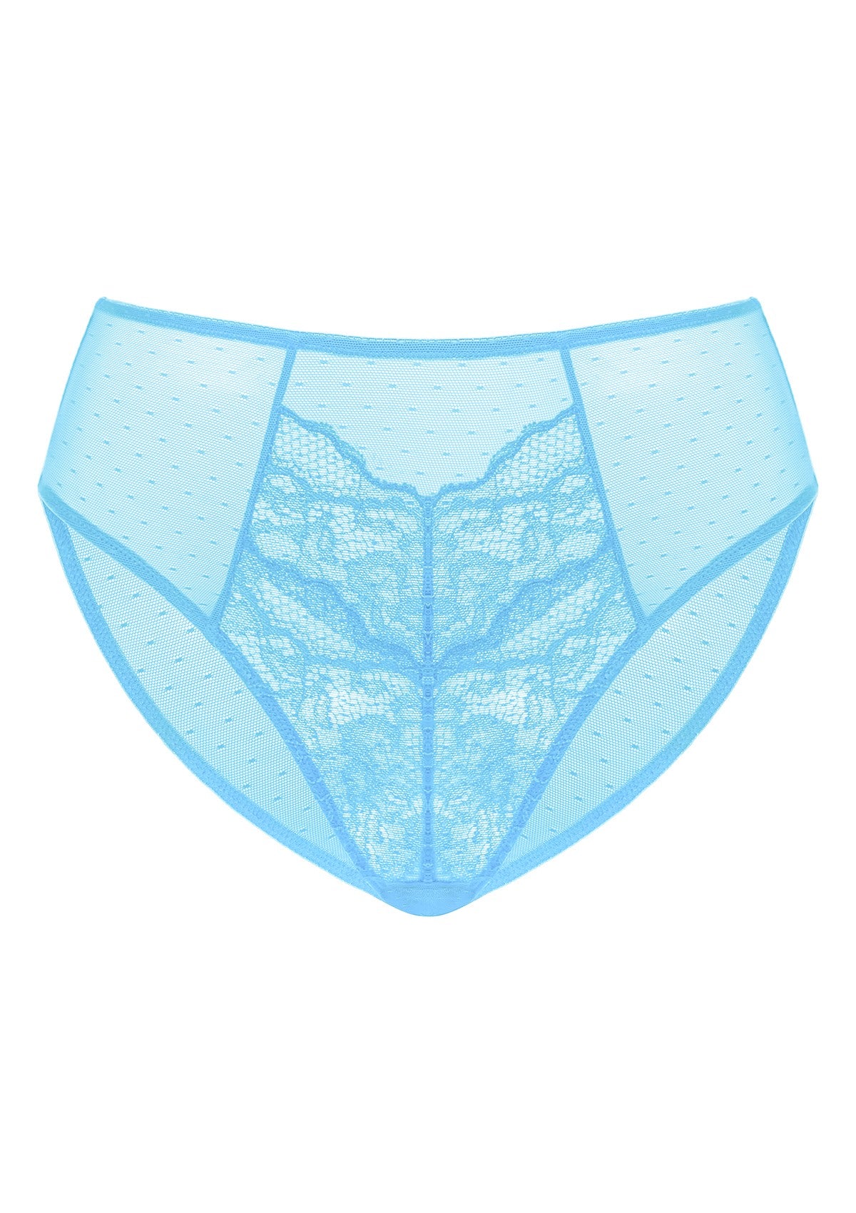 HSIA Enchante High-Rise Floral Lacy Panty-Comfort In Style - L / Capri Blue