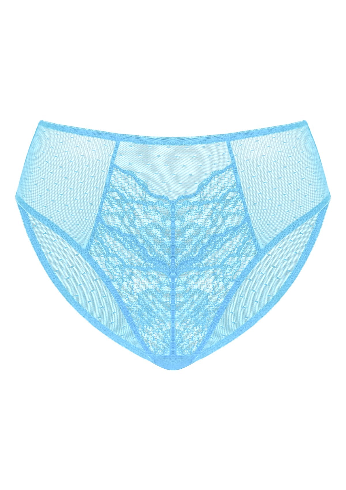 HSIA Enchante High-Rise Floral Lacy Panty-Comfort In Style - XXL / Capri Blue