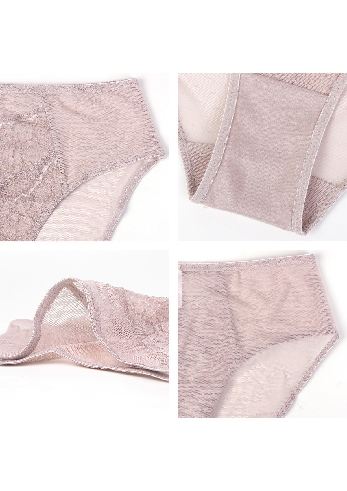 HSIA Enchante High-Rise Floral Lacy Panty-Comfort In Style - L / Dark Pink