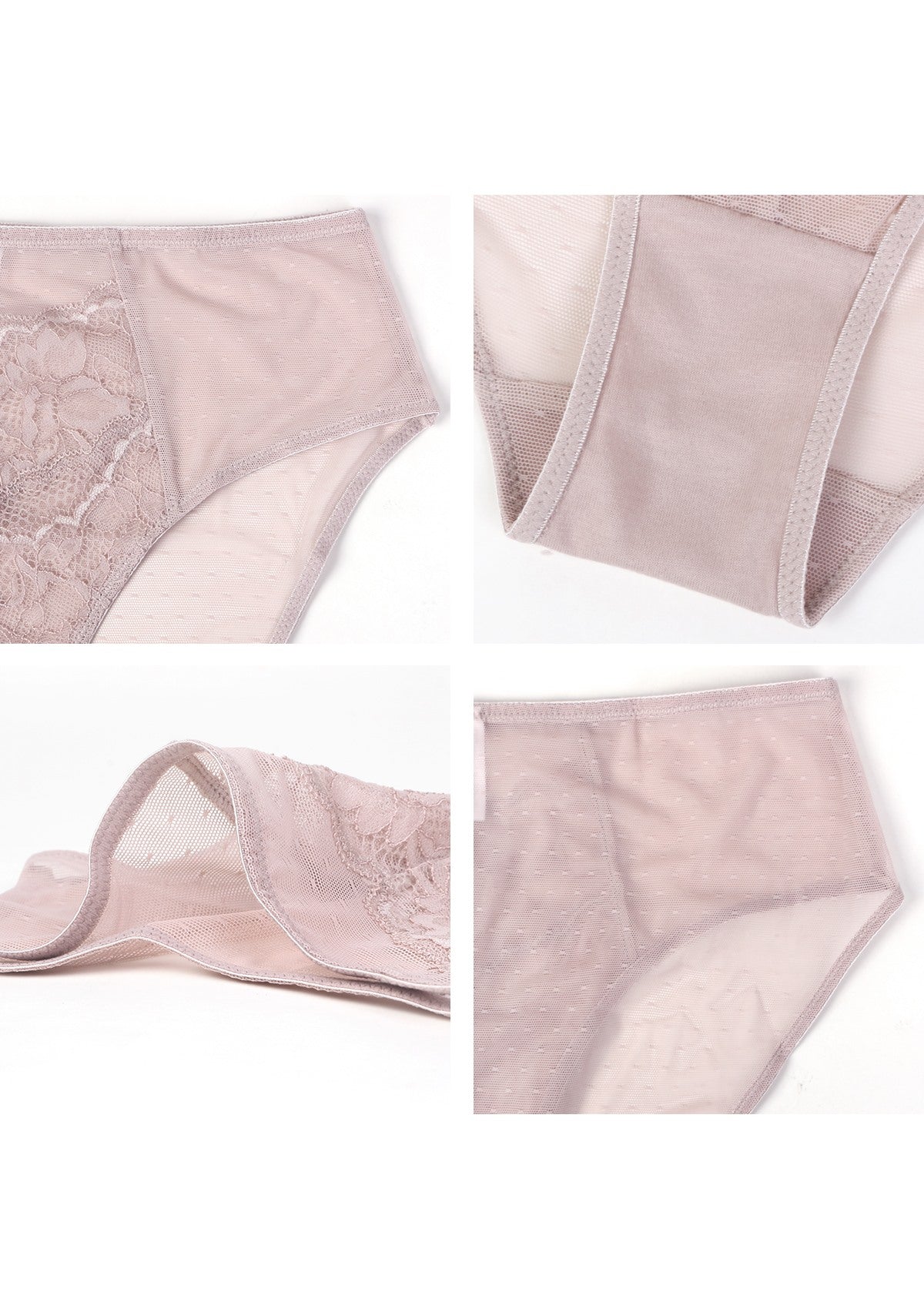 HSIA Enchante High-Rise Floral Lacy Panty-Comfort In Style - XXXL / Dark Pink