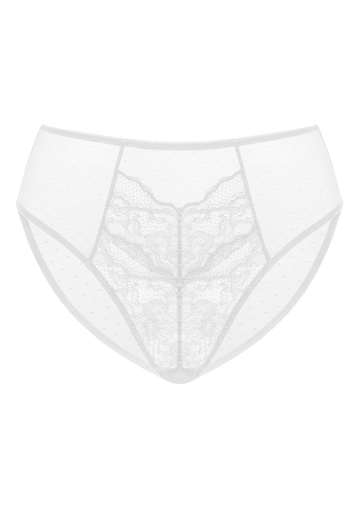 HSIA Enchante High-Rise Floral Lacy Panty-Comfort In Style - L / White